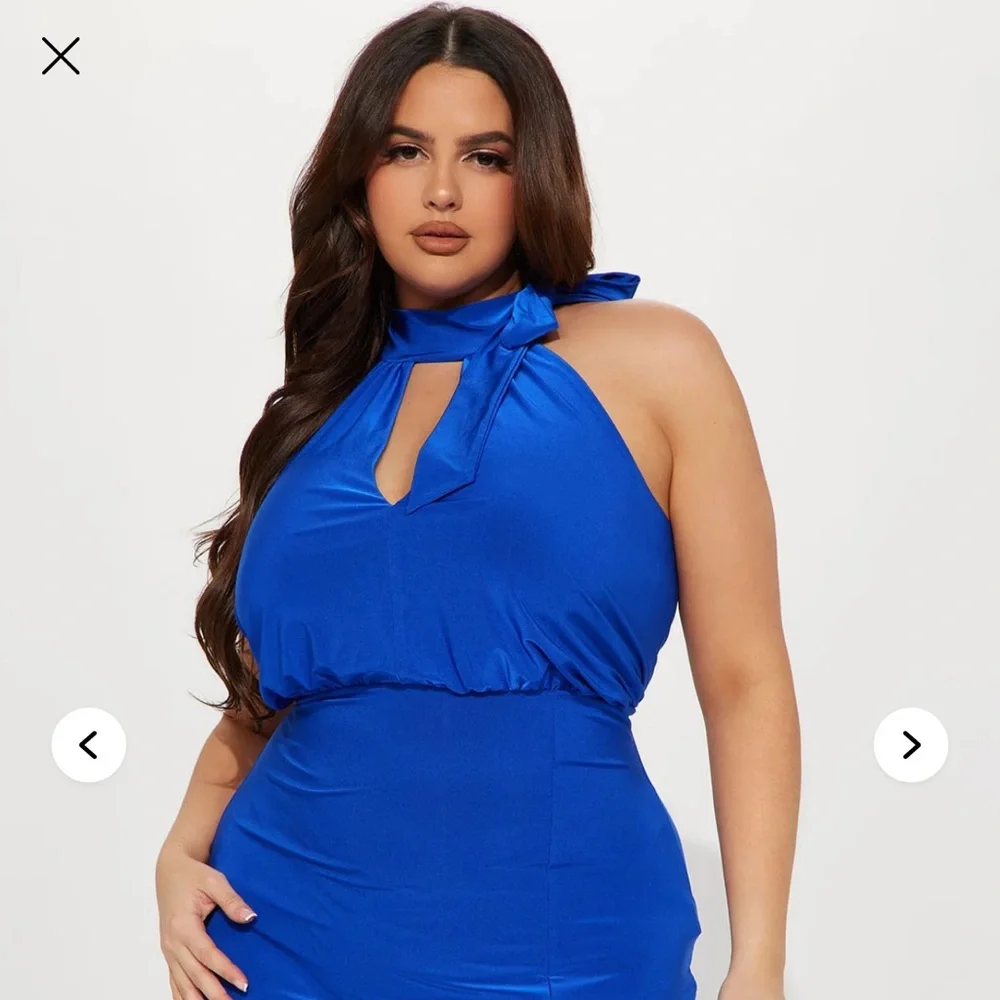 Sophisticated Nixie Midi Dress - Royal Blue - Picture 6 of 14